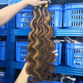 Highlighted Sew in Hair BundlesQuality Hair Piano Color Ombre Body Wave Bundles Highlight Color