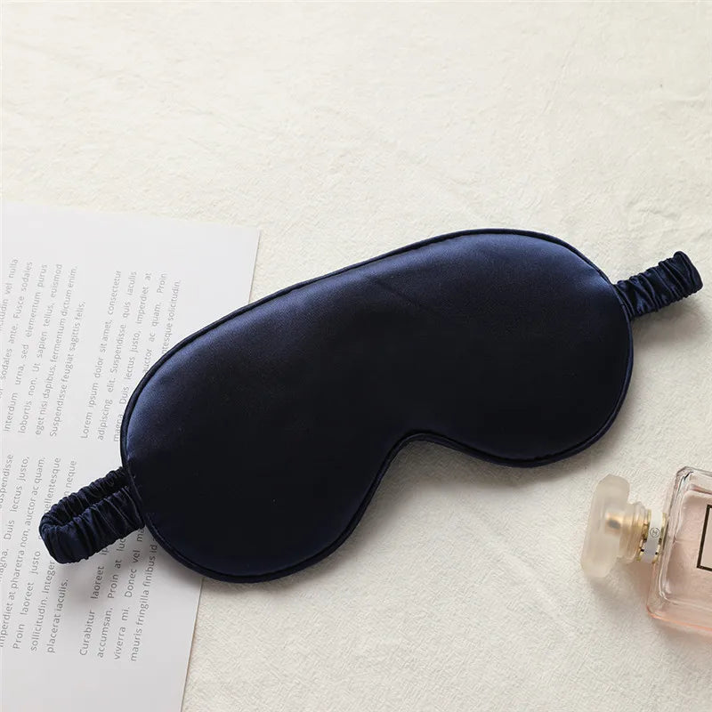 Airplane Travel Soft Smooth Satin Silk Sleep Eye Patch with Elastic Strap