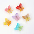 Pastel Color New Fashion Attractive Glitter Hair Claw Transparent Butterfly Hair Claw Clip Women'S Matte Claw Clip
