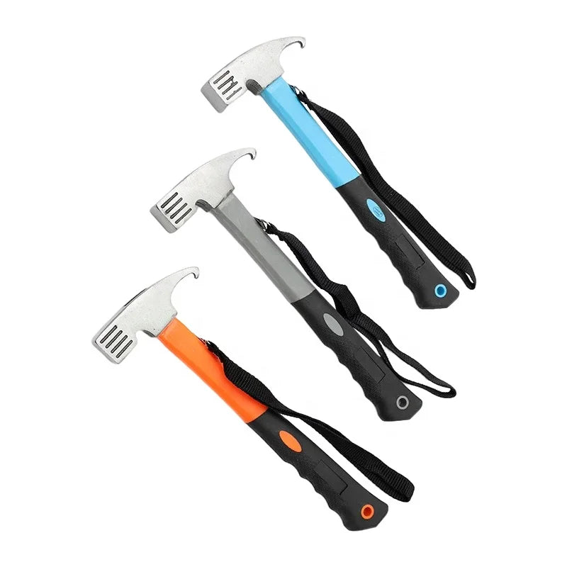 High Carbon Steel Tent Hammer Outdoor Camping Portable Durable Awning Pin Puller Multifunctional Travel Essential Equipment