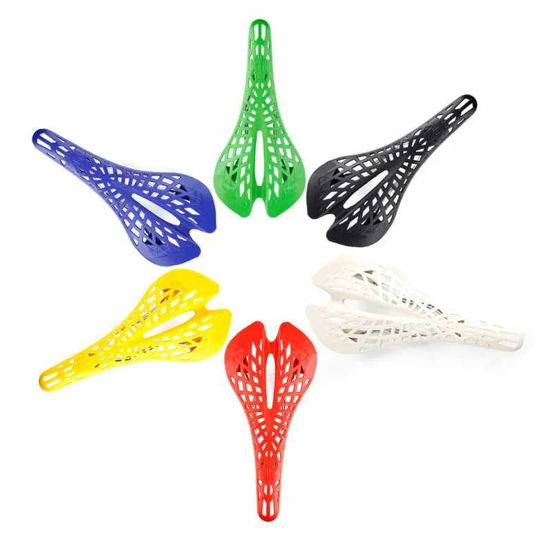 Ultralight Super Light Plastic Bicycle Saddle Simple Style Spider Seat Cushion for Road Mountain MTB Bike Mountain Bike MegaBDM
