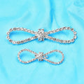 Fashion Glass Crystal Rhinestone Bow Applique Brooch Round Stone DIY Accessories for Wedding Dress Belt Shoes Bags