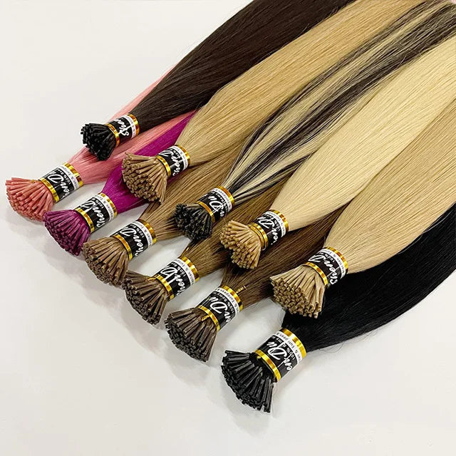 Bone Straight Itip Extension Hair Human I Tip Hair Extensions Wholesale Virgin Keratin I Tip Remy Hair Extensions Vendors
