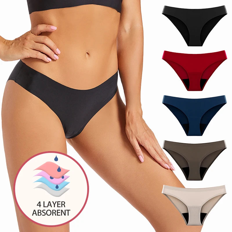 4 Layers Period Proof Underwear Washable Breathable Absorbent Panties Waterproof Period Panties for Women