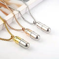 Capsule Perfume Bottle Necklace for Men Niche Design Titanium Steel Fragrance Perfume Essential Oil Non Tarnish Necklace