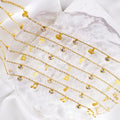Fashion Foot Jewelry Ankle Custom Gold Plated Round Diamond Charm Anklet Stainless Steel Chain Anklets for Women