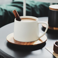 Drop Shipping Ceramic Mug with Lid Simple Coffee Cup Afternoon Tea Cup Saucer Coffee Cup Ceramic Travel Mugs with Lid