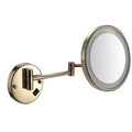 Wall Mounted Dual Arm LED Folding 8" Bathroom Makeup Vanity Mirror