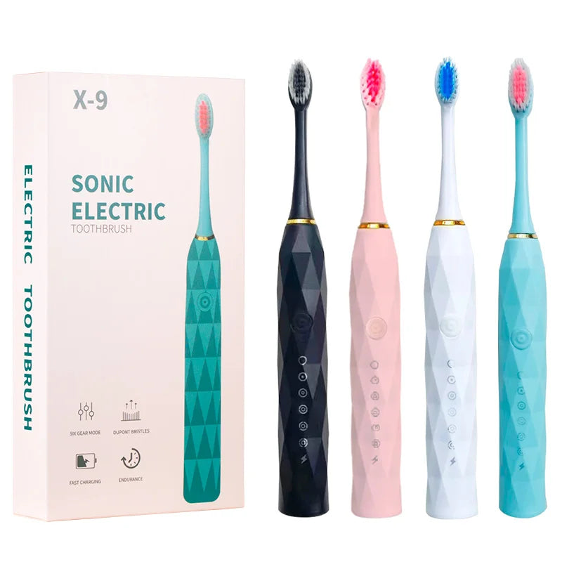 Sonic Electric Toothbrushes Kit With 4pcs Soft Bristles Electric Toothbrush Charging Customize Private Logo Adult Toothbrush