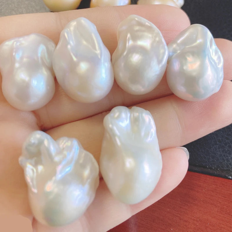 Natural Baroque Freshwater Pearls 9-15mm AA Quality White Pink Purple Handmade DIY Jewelry Earrings Versatile Loose