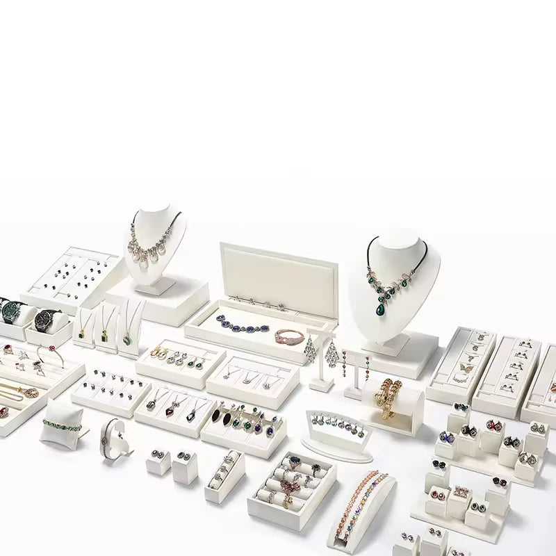 DIGU Multifunction Jewelry Display Set Luxury Bracelet Necklace Display Jewelry Leather Display Stand for Exhibition