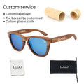 2024 Wholesale  Designer Custom Logo Wood Frame Sunglasses Polarized Wooden Sunglasses for Man Women