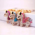 Wholesale Personalized Unicorn Key Chains Shinny Diamond Rhinestone Unicorn Crystal Keychain