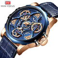 MINI FOCUS Watch 0249 G Relogio Masculino Leather Business Wristwatches Luxury Waterproof Mens Quartz Clock Watches Wrist