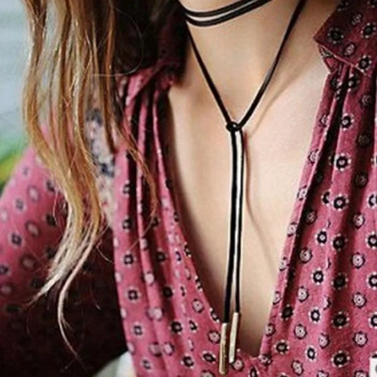 Black Choker Tattoo Necklace Gothic Punk Velvet Long Pendant Women Collar Jewelry Chocker Necklaces