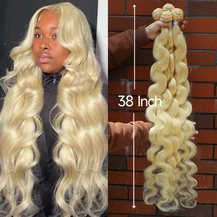 Raw Peruvian Hair Bundles With Closure Grade 12a 613 Honey Blonde Body Wave Indian Human Hair Extension Weave Bundle