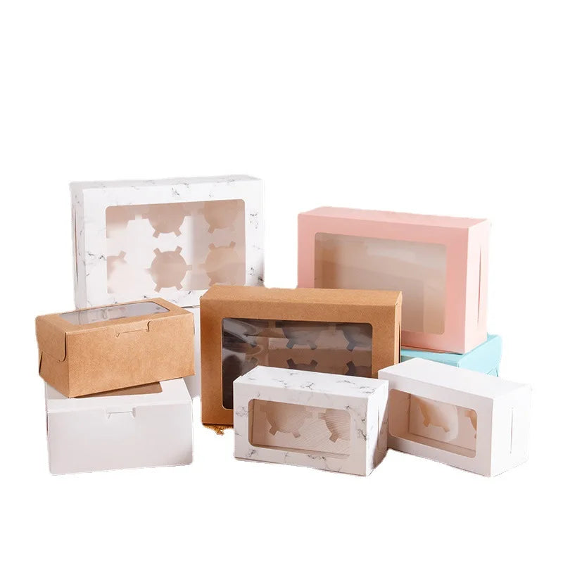 Cheap Price Custom Recycle Cake Box New Style Clear Plastic Cupcake Takeaway Packaging Boxes for Bakery