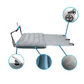 Foot Hammock Airplane Travel Adjustable Inflatable Footrest Chair Memory Foam Filling Lightweight Foldable Removable Knitted