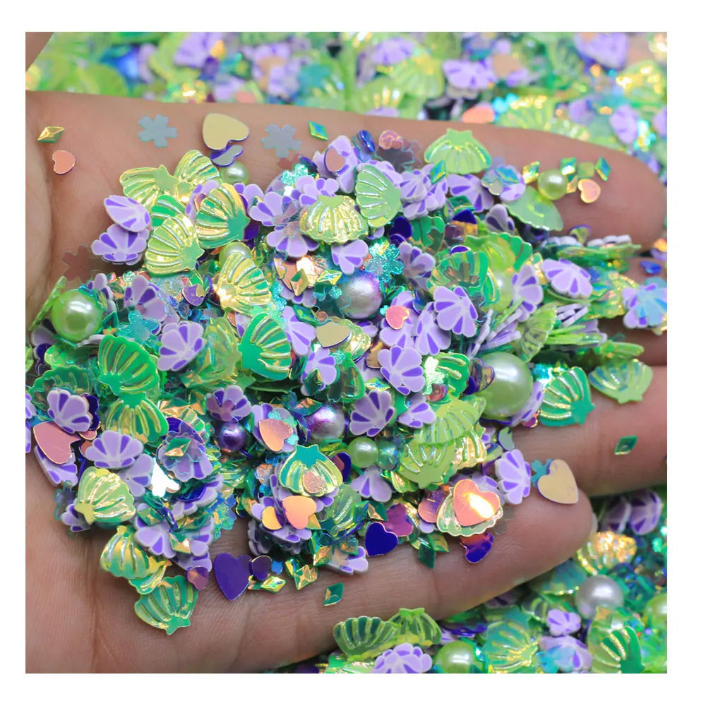 Mixed Pearl Shell Polymer Slices Shell Sequins Hot Clay Sprinkles for Slime Filling Accessories Decoration