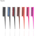 Wanmei Salon Hairdressing Anti-static Abs Styling Vellen Dye Coloring Rat Tail  Weaving Three Row Highlight Triple Teasing Comb