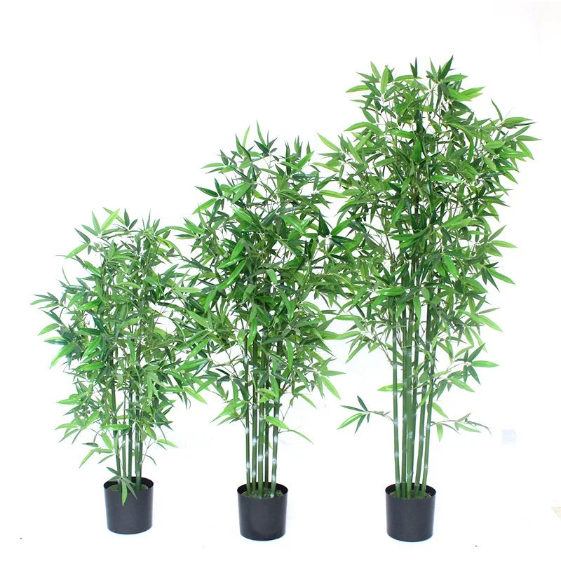 W06331 Wholesale Plastic with Pot Artificial Bamboo for Home Hotel and Outdoor Decoration