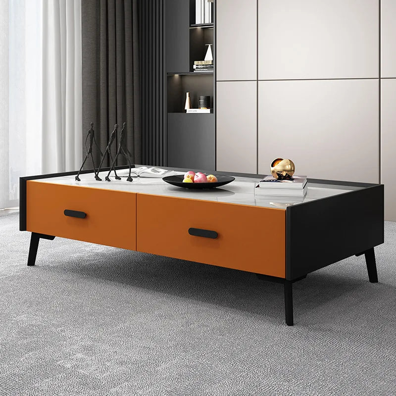CJ01 Italian Modern Fashionable Wood Coffee Table Square & round for Living Room Furniture Chic Center Table for Home