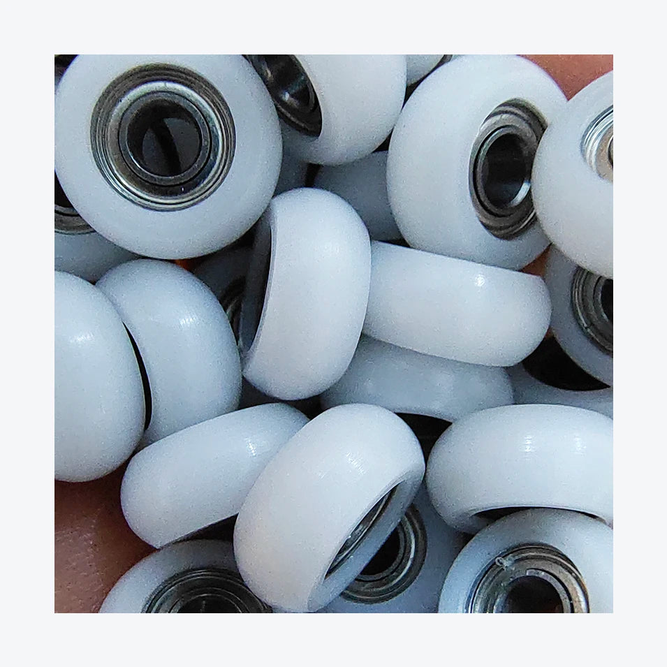 BSR60416-5 604ZZ Plastic Coated Ball Bearing 4x16x5mm Nylon POM Plastic Wheel Bearing for Slide Door Windows Furniture Pulley