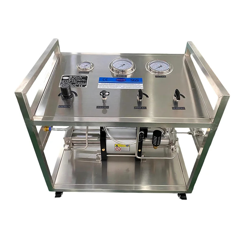 High Pressure High Efficiency Air-Driven OEM ODM Pneumatic 304 Stainless Steel Gas Booster Piston Pump System