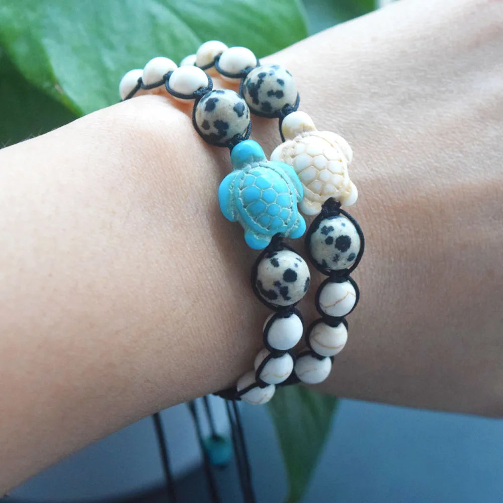 Fashion Bohemian Turquoise Tortoise Bracelet Charm Vintage Woven Cards With Wish Bracelets Set Jewelry China Supplier