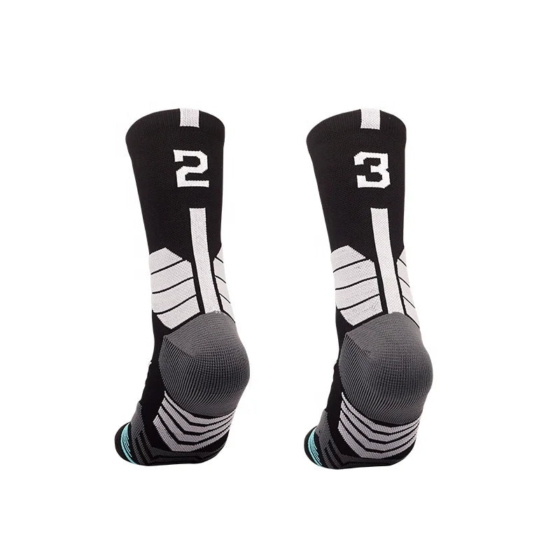 LINGTU 144N Terry Towel Basketball Socks With Number Socks Drop Shipping Socks in Bulk