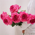 AF10912 Factory Supplies Dusty Pink White Artificial Real Touch Silk Velvet Rose Flower Artificial Flowers Wedding Home Decor