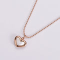 Women's Stainless Steel Rose Gold Plated Dainty Heart Choker Necklace Romantic Link Chain Fashion Jewelry for Weddings Parties