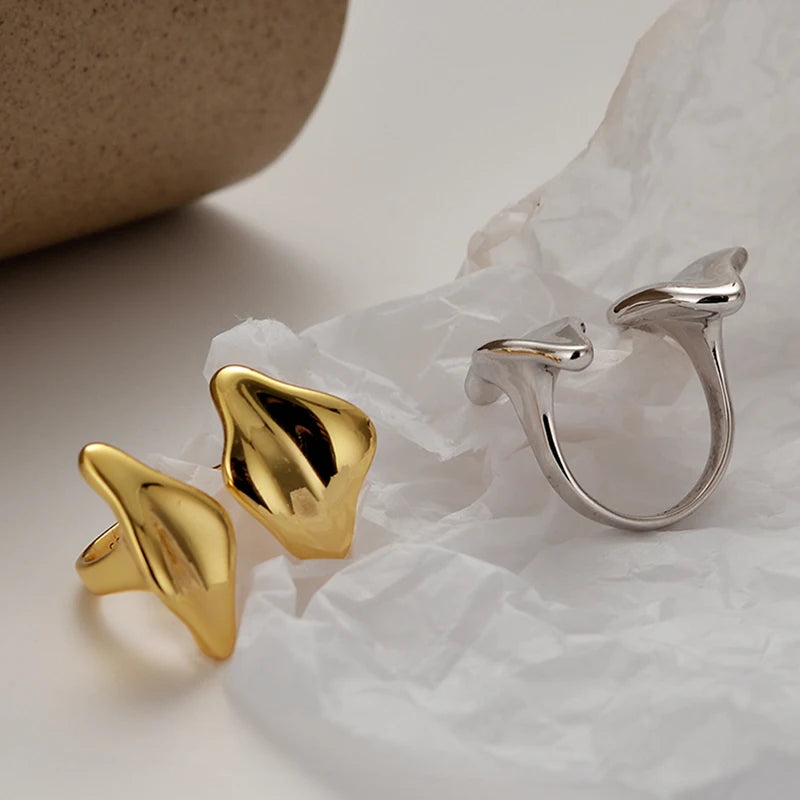 ICEBELA Jewelry S925 Sterling Silver Design Ring Fashion Exaggerated Irregular Shaped Open Ring 2026 Silver Jewelry