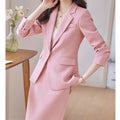 Beige Office Lady Women's Spring Autumn High-end Breathable Anti-Wrinkle Professional Formal Suit Skirt