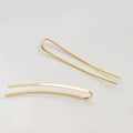 Latest Design Minimalist 925 Sterling Silver U-Shaped Climbing Earrings for Women Rhodium & Gold Plated for Gift