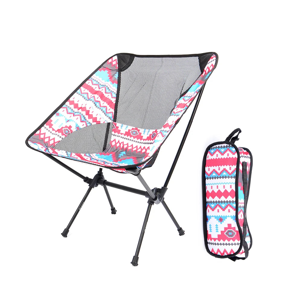 Factory Price Camping Beach Chair Foldable Moon Chair with 7075 Aluminum Alloy 120kg Capacity for Outdoor Use