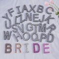 Custom Color Hot Fix Transfer Patch Letters Rhinestone Alphabet Letters Patch for Hat Iron-On Style Made Resin Plastic Felt
