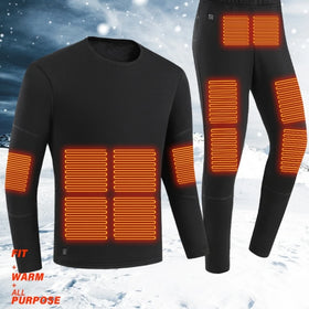 Winter Thermal Wear Smart Heating Underwear Thickened and Breathable Large Size Warm and Cold-Proof for Men and Women