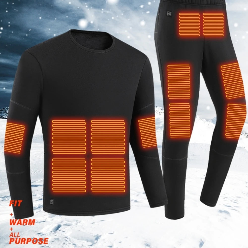 Winter Thermal Wear Smart Heating Underwear Thickened and Breathable Large Size Warm and Cold-Proof for Men and Women