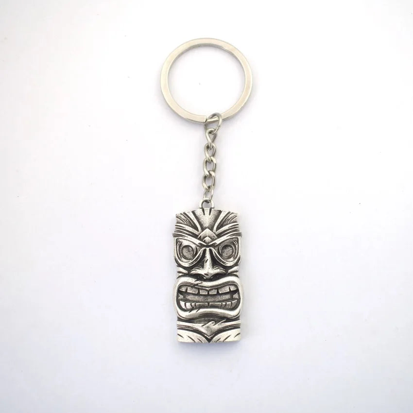 New Fashion Hawaiian Totem Tiki Tribal Keychain for Women Men Jewelry