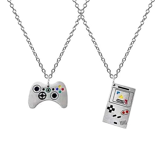 Couple Street Hip Hop Necklace Mini Game Console Necklace Personality Retro Game Console Handle Pendant Necklace Gifts for Women