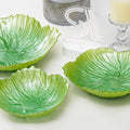 13/10/8 Inch Wedding Tableware Pink Red Green Glass Embossed Hydranga Flower Shape Irregular s