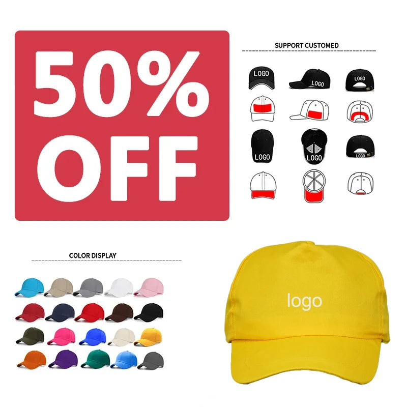 50% off Manufacturer Custom Embroidery Logo Gorra Blank Sport Golf Cap Upf 50 Polyester Cheap Baseball Cap