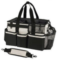 All-in-One Cleaning Organizer with 4 Dividers Heavy-Duty Bag with Shoulder Strap for Car Wash Housekeeping Outdoor Cleaning