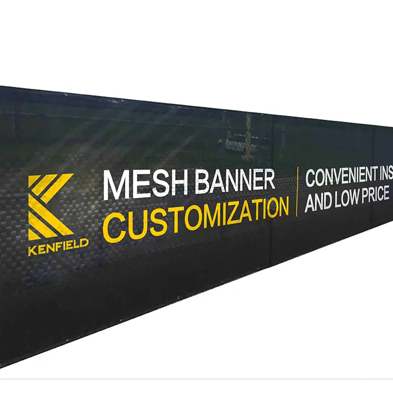 Custom Gasser Brand Digital Printed Eco-Friendly Waterproof Polyester Mesh Hanging Outdoor Advertising Fence Banner for Outdoor