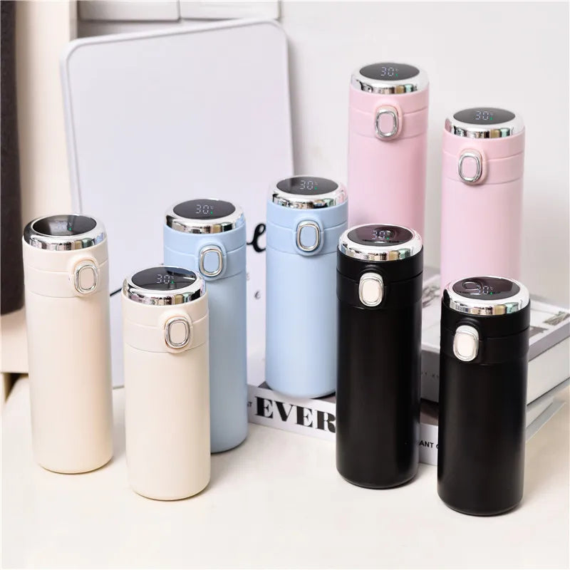 400ml Smart Thermo Temperature Display Reminder Termos Vacuum Insulation Stainless Steel Smart Water Bottle