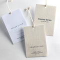 2025 Factory Custom Cotton Materials Custom Socks logo Neck Garment hang Tag