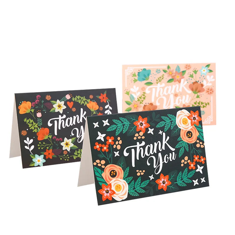 Rustic Flower Printing  Fancy Thank You Cards Wholesale Price Greetings Card Printing in Bulk