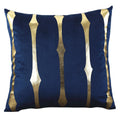 Wholesale Luxury Gold Foil Printed Geometric Abstract Velvet Cushion Cover Woven Throw Pillow for Home or Hotel Use
