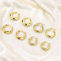 Damila Fashion Vintage Earrings Fine Jewelry 925 Sterling Silver U Shape Big Chunky Thick Hoop Earrings for Women